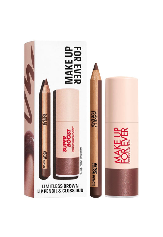 Mini Artist Color Pencil Lip Liner & Full Size Super Boost Lip Gloss Kit