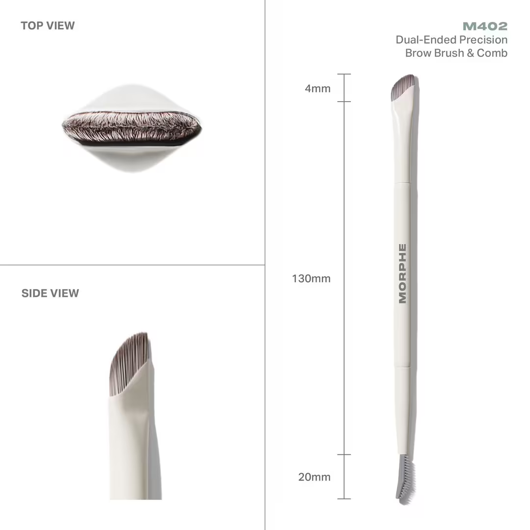 M402 Dual-Ended Precision Brow Brush & Comb