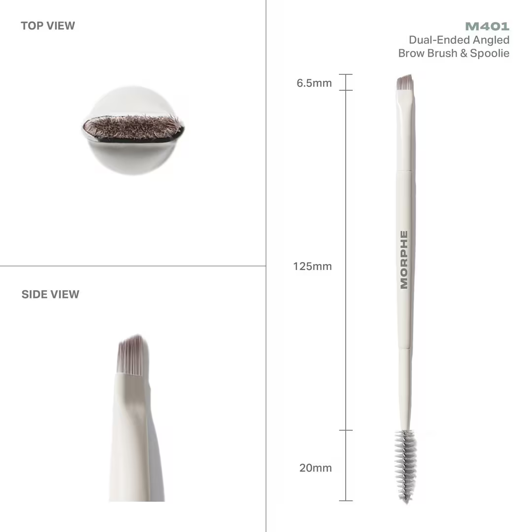 M401 Dual-Ended Angled Brow Brush & Spoolie
