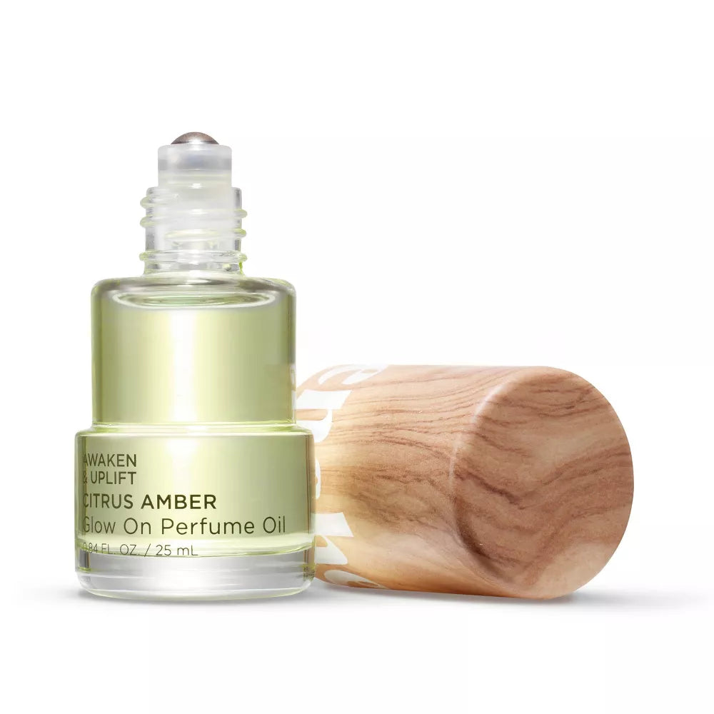 Glow On Roll-On Fragrance with Essential Oils - Floral Citrus Amber - PREVENTA