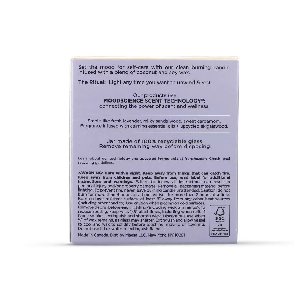 Reset Candle with Essential Oils to Calm & Relax - Lavender Cloud - PREVENTA