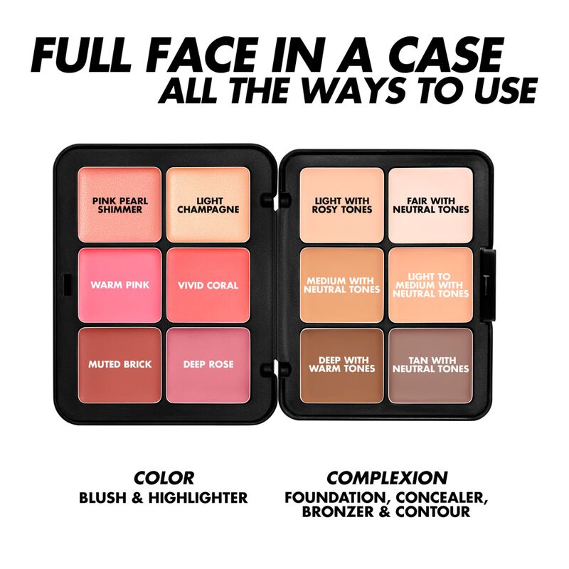 HD SKIN FACE ESSENTIALS PALETTE WITH HIGHLIGHTERS - PREVENTA