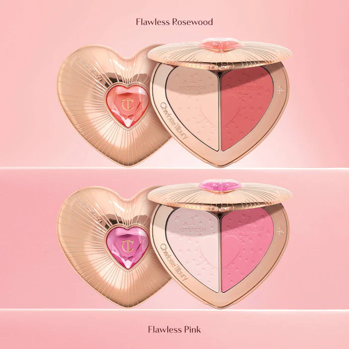 Pillow Talk Beauty Soulmates Airbrush Flawless Finish Brightening and Blush Powder Palette PREVENTA