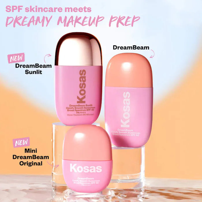 DreamBeam Silicone-Free Mineral Sunscreen SPF 40 with Ceramides and Peptides Preventa