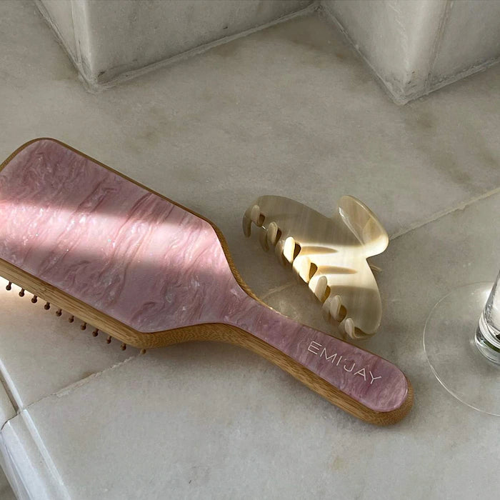 Bamboo Paddle Hair Brush in Pink Sugar