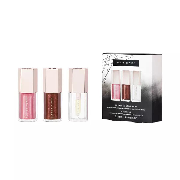 Fenty Snackz by Fenty Beauty by Rihanna Lil Gloss Bomb Trio Mini Lip Gloss Set - 2.515oz/3pc - PREVENTA