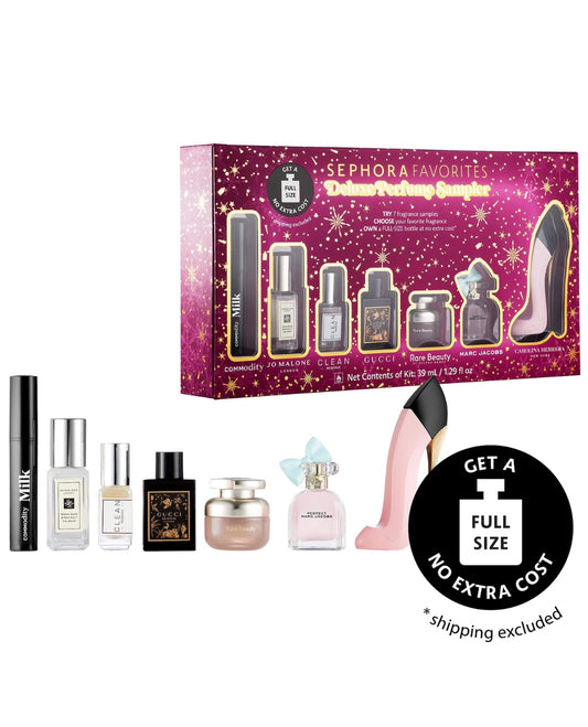 Holiday deluxe perfume sampler set w/ redeemable voucher preventa