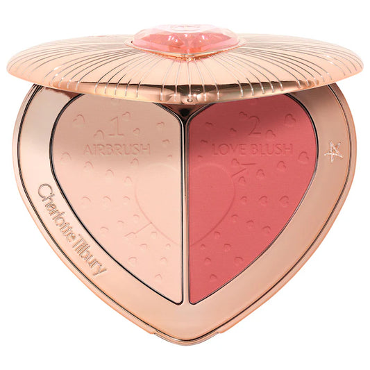Pillow Talk Beauty Soulmates Airbrush Flawless Finish Brightening and Blush Powder Palette PREVENTA