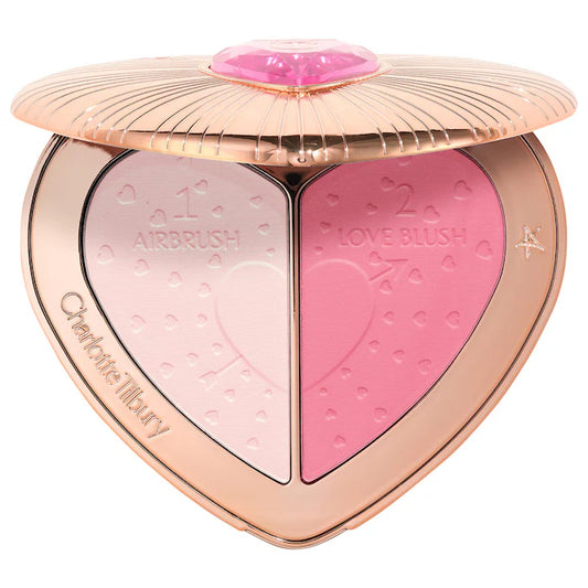 Pillow Talk Beauty Soulmates Airbrush Flawless Finish Brightening and Blush Powder Palette PREVENTA