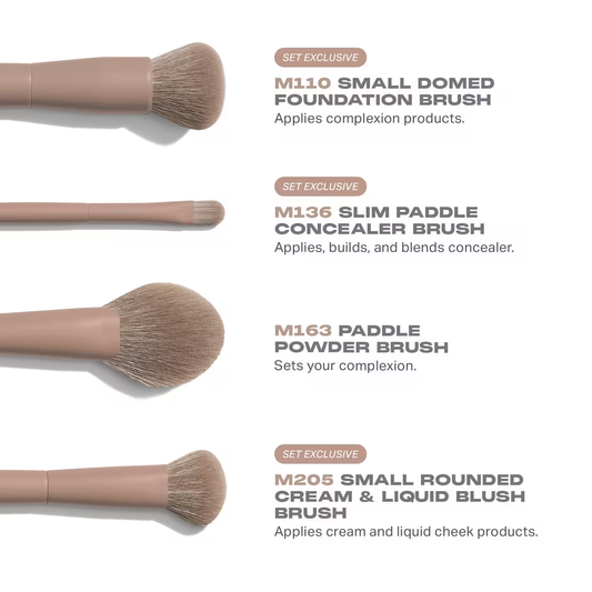 Iced Mocha 4-Piece Face Brush Set Preventa