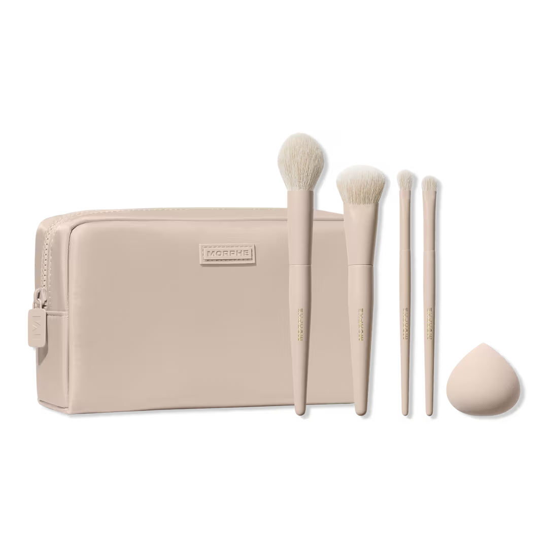Oat Latte 5-Piece Face & Eye Brush Set Preventa