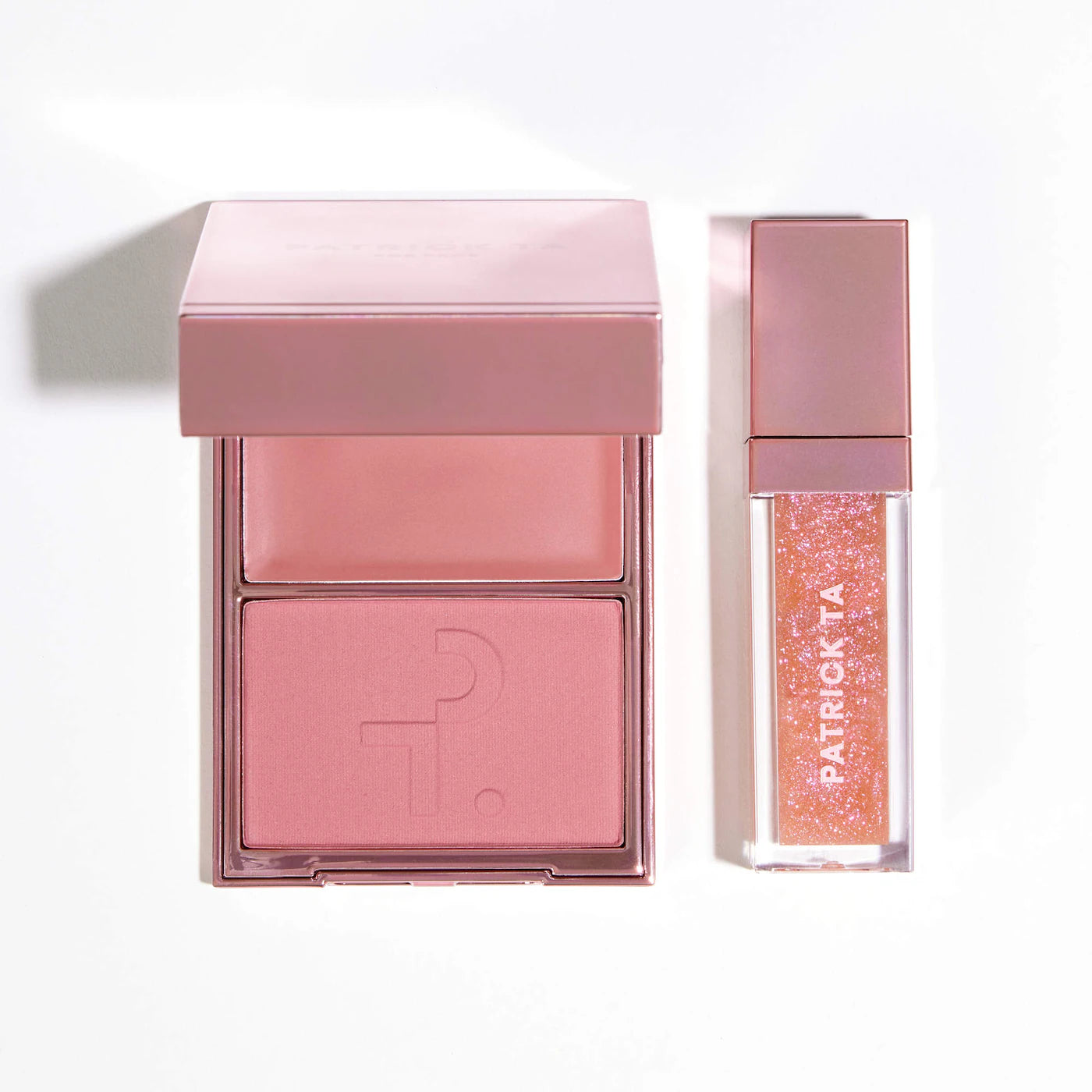 Patrick's Glow and Gloss Set: Major Headlines Blush Duo and Plumping Lip Gloss Makeup Gift Set PREVENTA