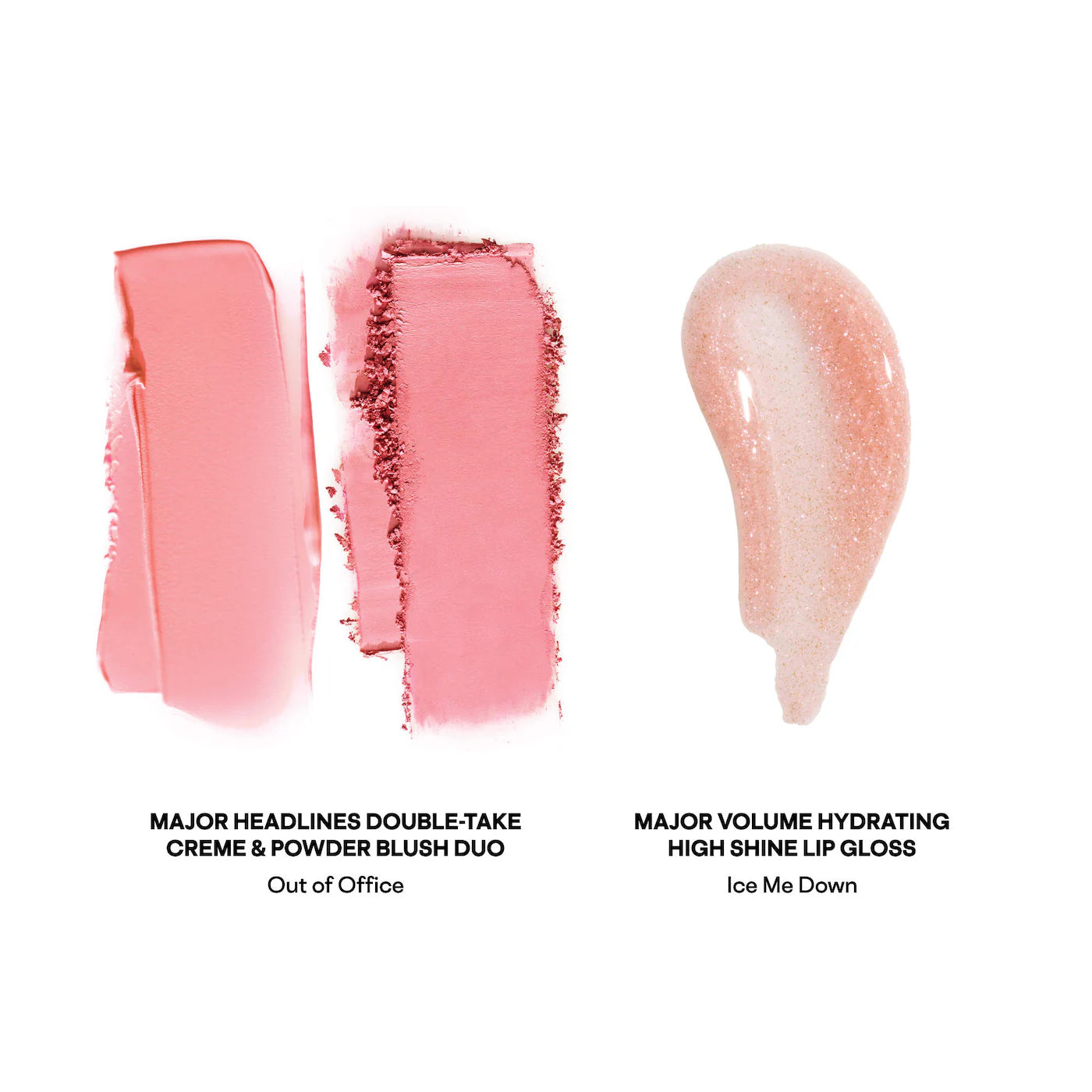 Patrick's Glow and Gloss Set: Major Headlines Blush Duo and Plumping Lip Gloss Makeup Gift Set PREVENTA