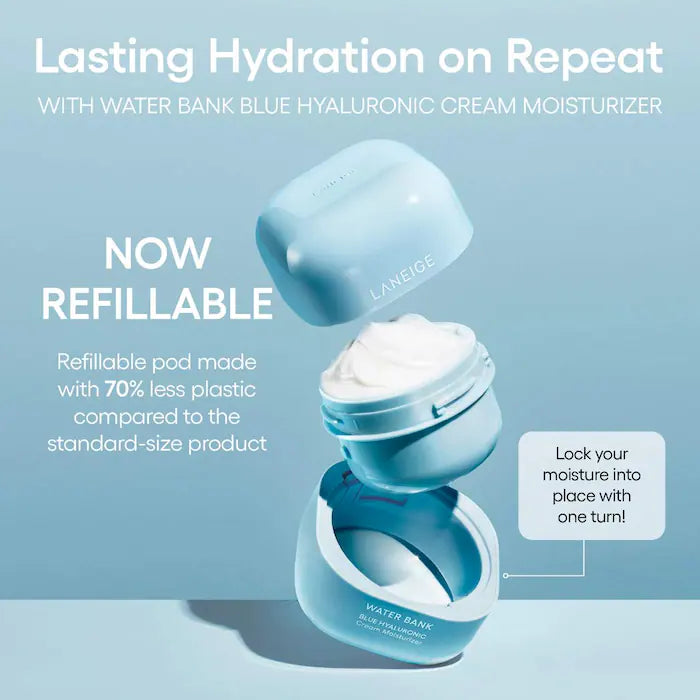 Water Bank Blue Hyaluronic Cream Moisturizer for Moisture Barrier Repair - PREVENTA