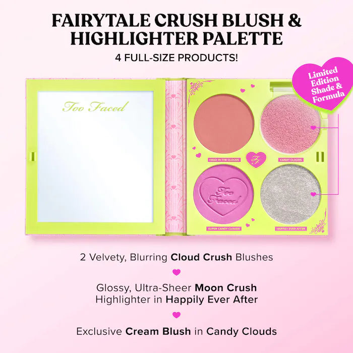 Fairytale Crush Blush & Highlighter Palette Makeup Set - PREVENTA