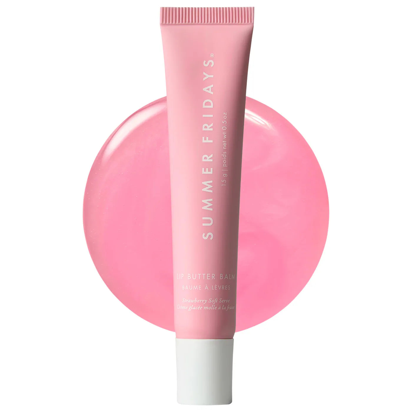 Lip Butter Balm Treatment for Hydration + Nourishing Shine Strawberry Soft Serve Preventa